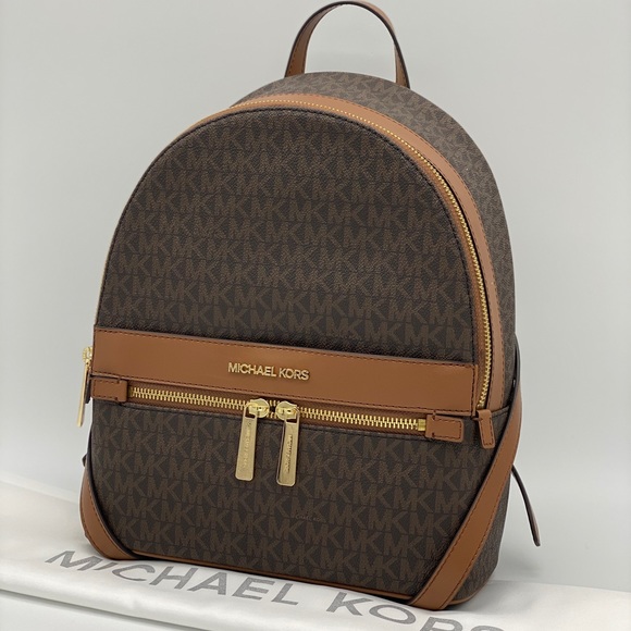 MICHAEL KORS KENLY MEDIUM BACKPACK BROWN - Picture 1 of 15